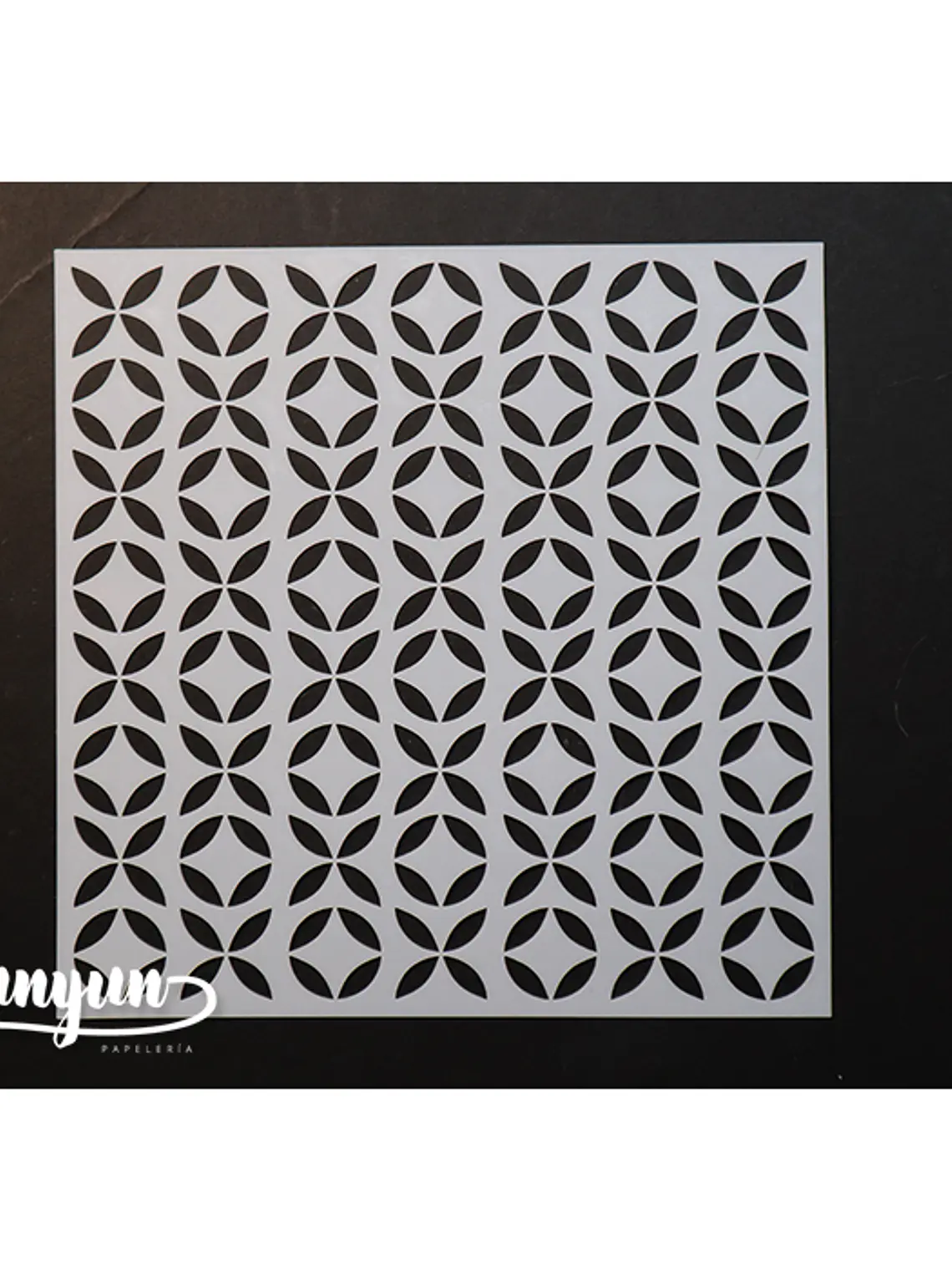 Stencil Diseño Circulo Mosaico - 15x15cm 1