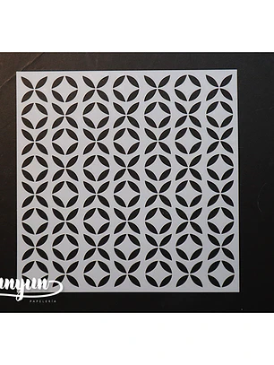 Stencil Diseño Circulo Mosaico - 15x15cm