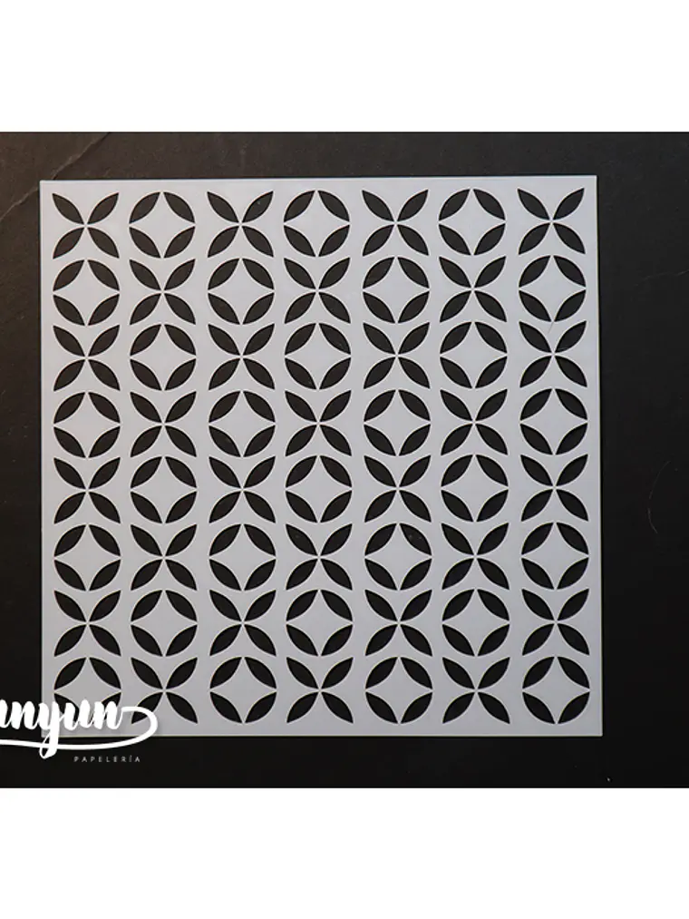 Stencil Diseño Circulo Mosaico - 15x15cm 1