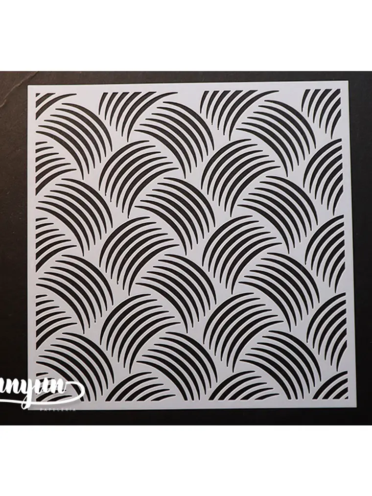 Stencil Diseño Líneas II - 15x15cm 1