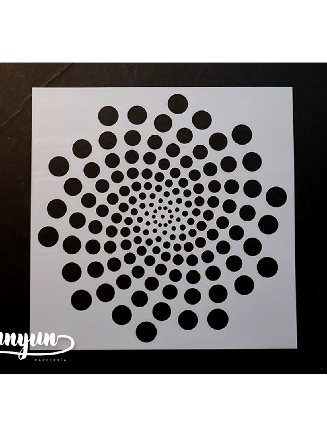Stencil Circulos Op Art II - 15x15cm 1
