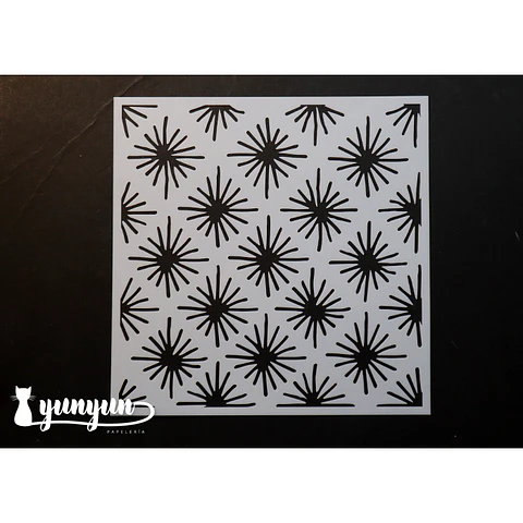 Stencil Destellos - 15x15cm