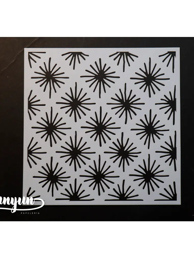Stencil Destellos - 15x15cm 1
