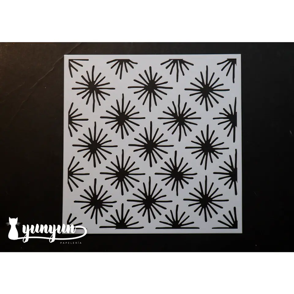 Stencil Destellos - 15x15cm 1