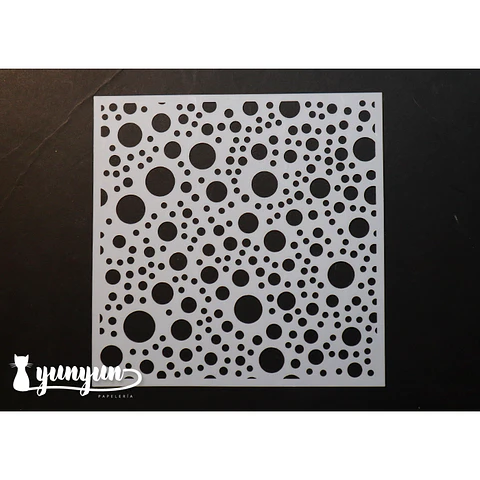 Stencil Circulos II - 15x15cm