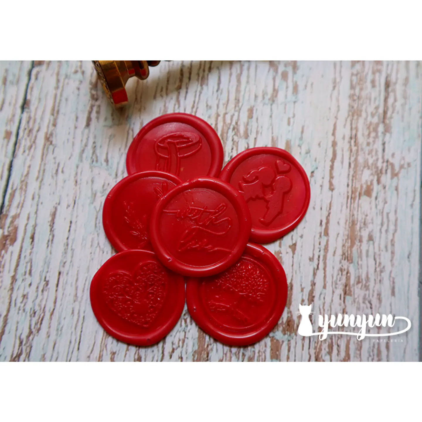 Sello de Lacre Autoadhesivo 10 pzas – Para Packaging y Regalos (Rojo) 4