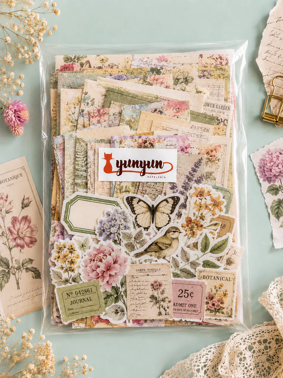 Mini Kit Art Journal: Edición Botánico - 60 piezas 1