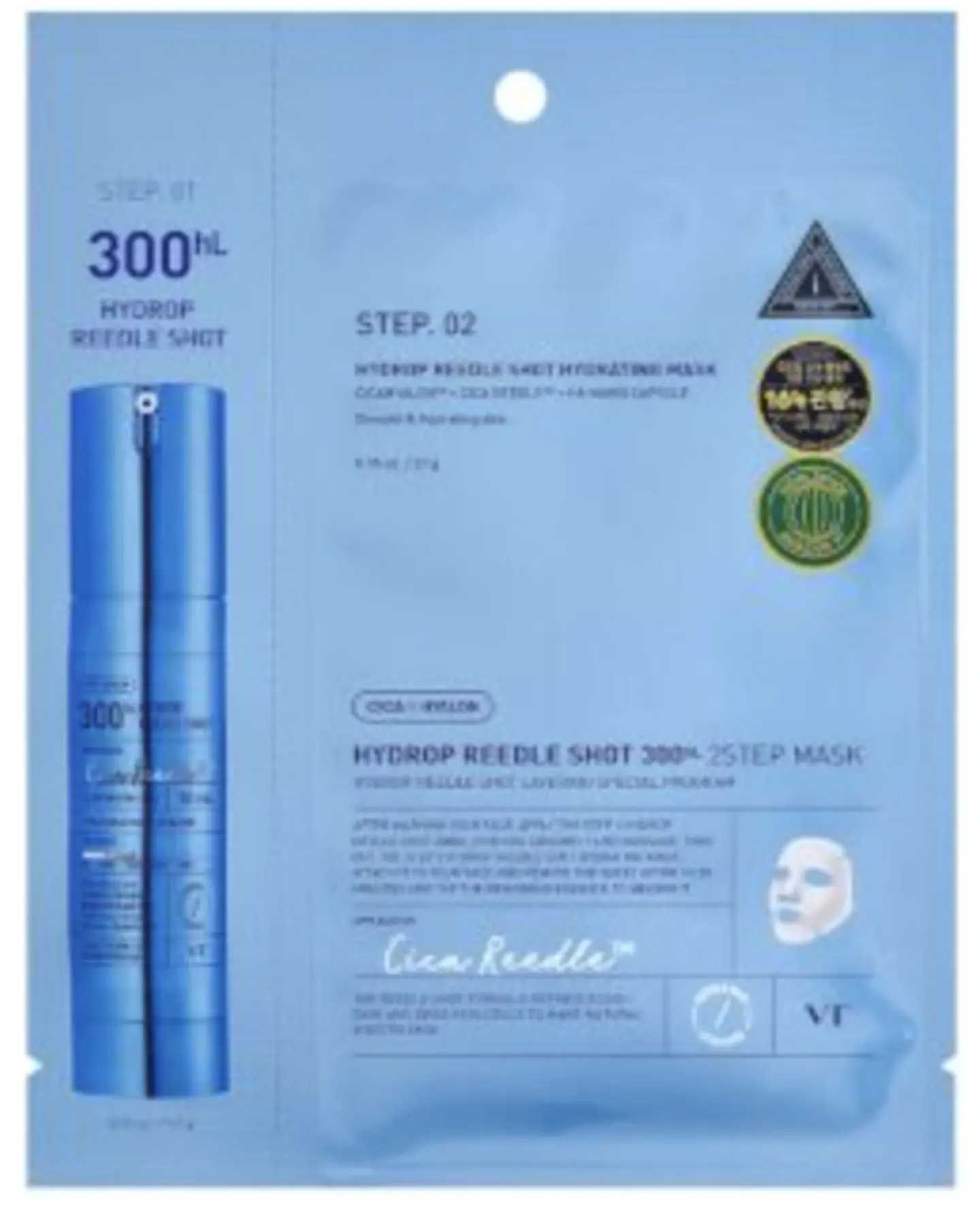 VT - Mascarilla Facial de 2 Pasos Hydrop Reedle Shot 300hL 2 Step Mask [1.5g + 27g] 1