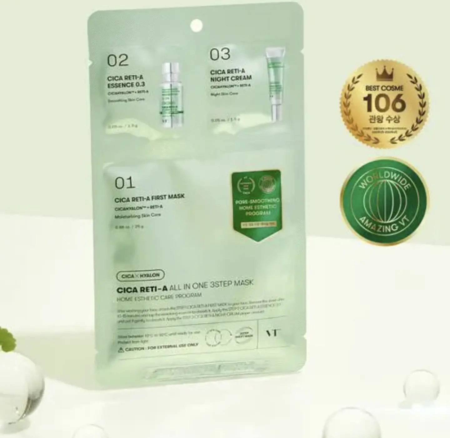 VT - Mascarilla Facial de 3 Pasos Cica Reti-A All In One 3 Step Mask [28g] 1