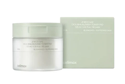CELIMAX - Ji Woo Gae Cica BHA Blemish Toner Pad (60 Pads)