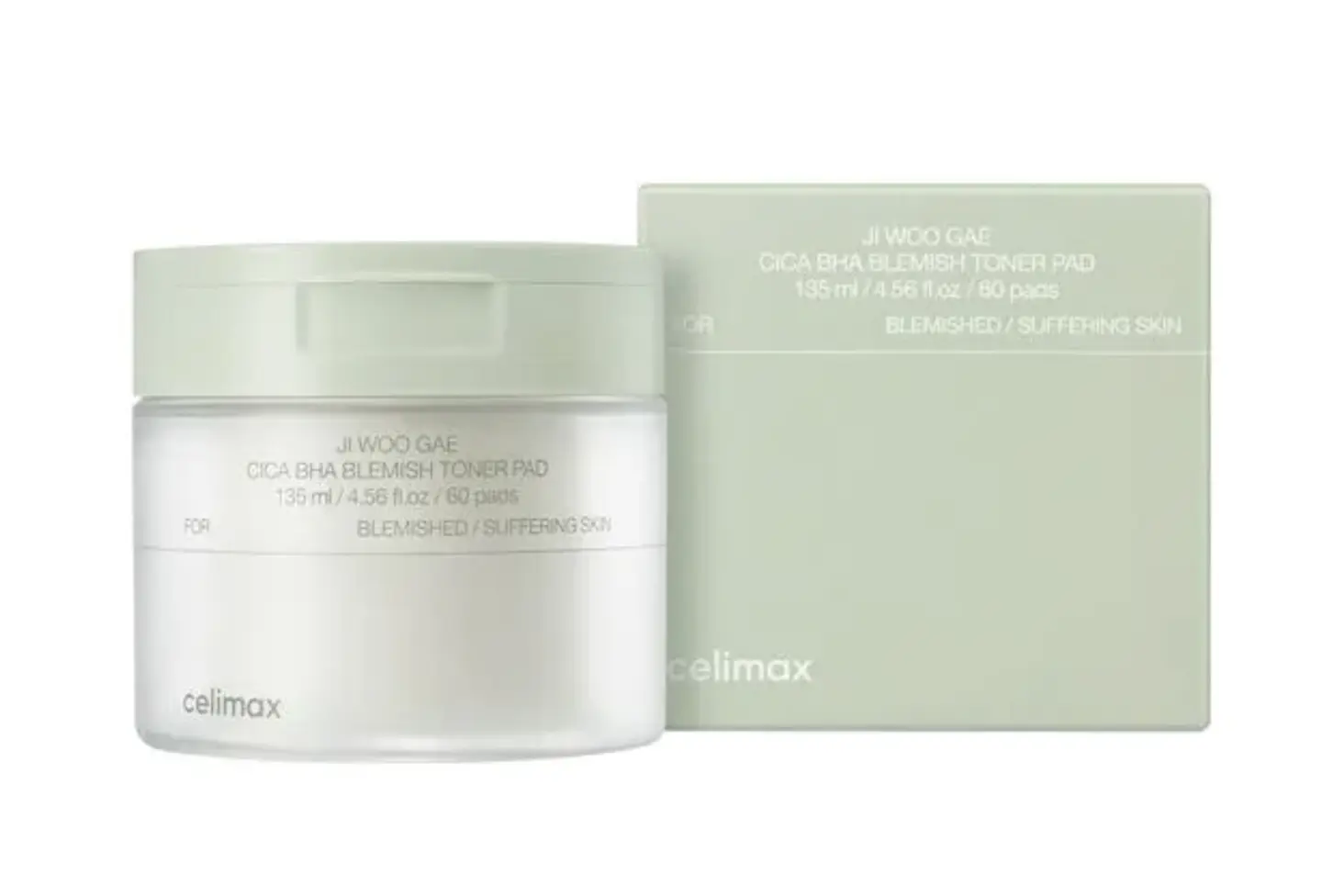 CELIMAX - Ji Woo Gae Cica BHA Blemish Toner Pad (60 Pads) 1