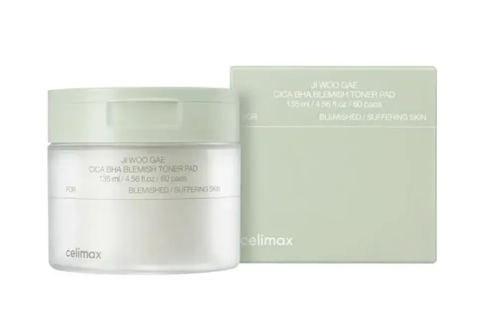 CELIMAX - Ji Woo Gae Cica BHA Blemish Toner Pad (60 Pads) 1