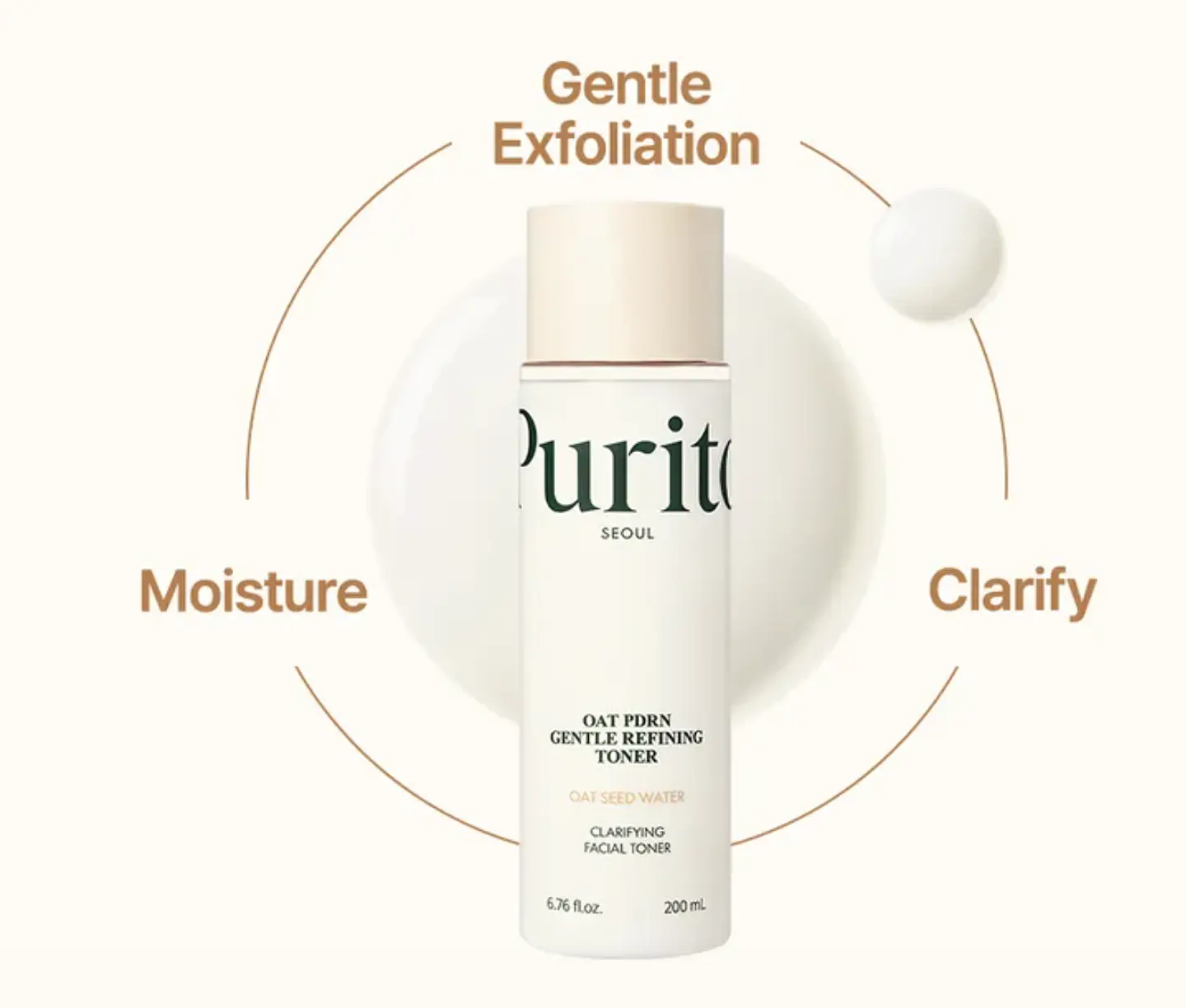Purito SEOUL - Tónico Oat PDRN Gentle Refining Toner [200ml] 2