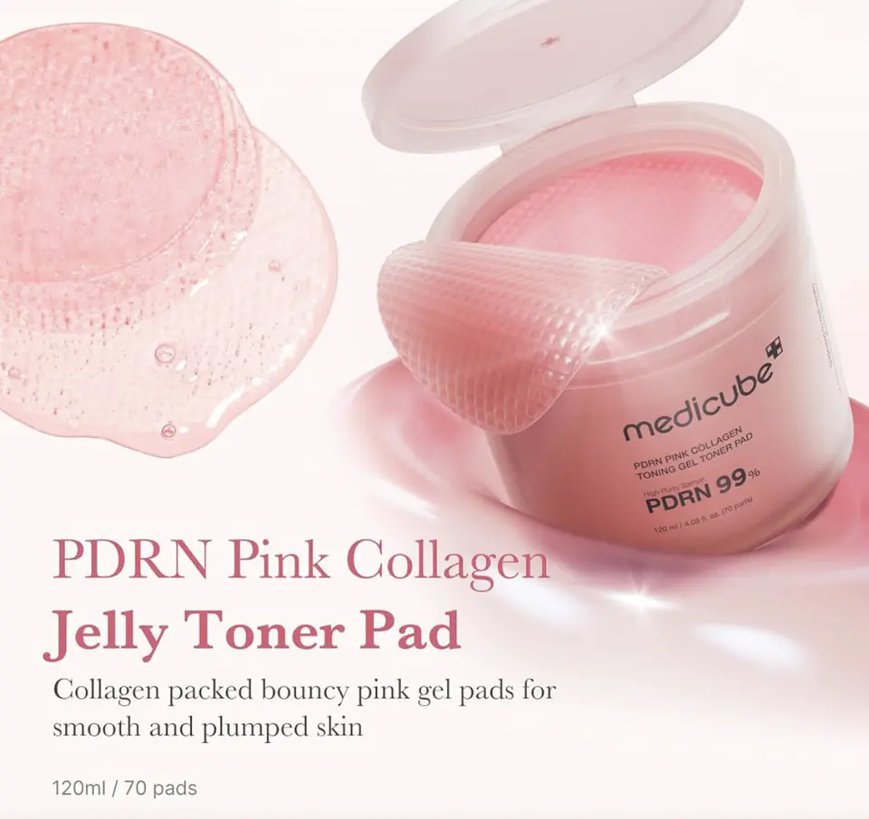 medicube - PDRN Pink Collagen Toning Gel Toner Pad  [70 pads] 4