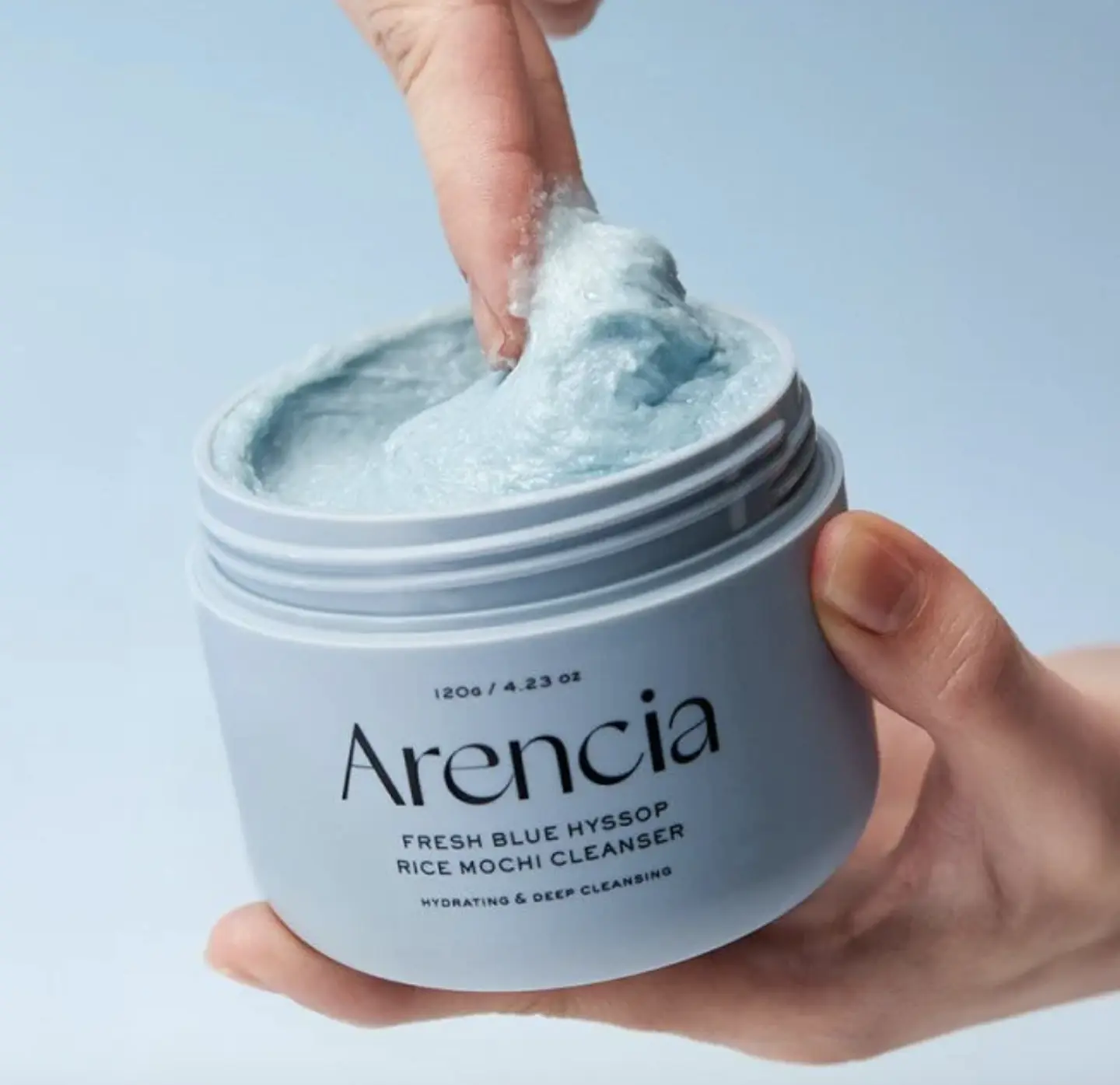 Arencia Blue Hyssop Rice Mochi Cleanser 120g 2