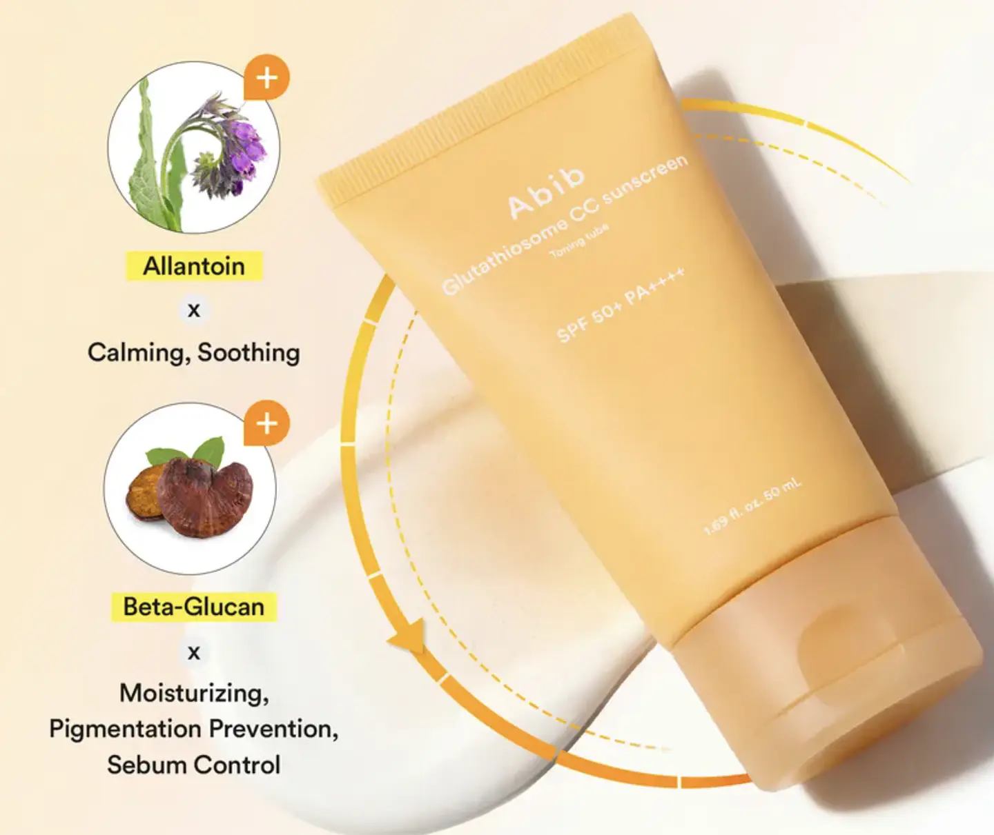 Abib - Glutathiosome CC Sunscreen Toning Tube [50ml] 3