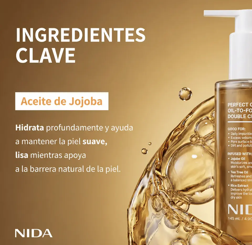 Nida - Perfect Clear Oil-To-Foam Double Cleanser 145 ml 3
