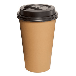 Vaso Polipapel Kraft + Tapa 16 Oz