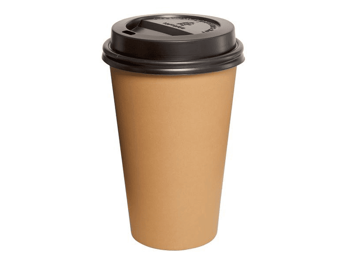 Vaso Polipapel Kraft + Tapa 16 Oz 1