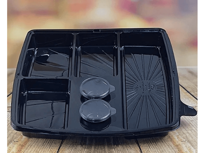 Bandeja Oriental Negra con División  x20 und 4