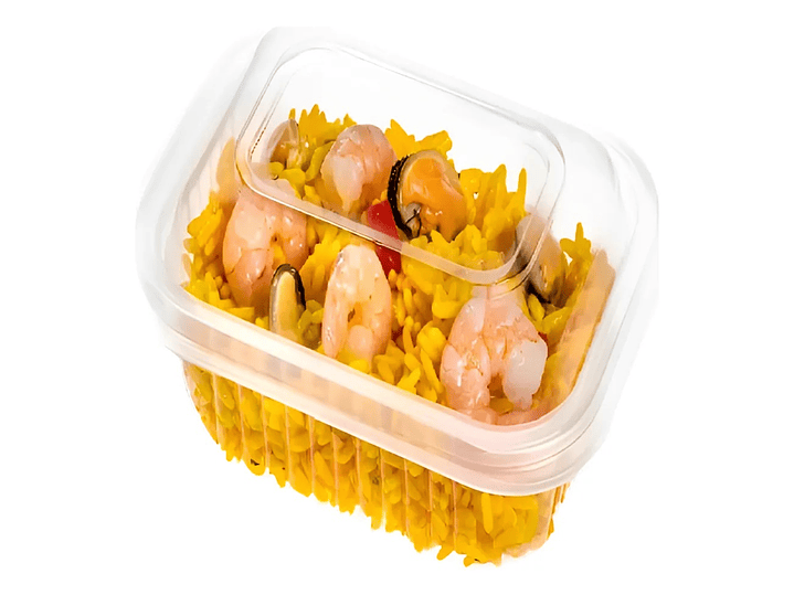 Envase Tapa Bisagra Microondable 800cc 2