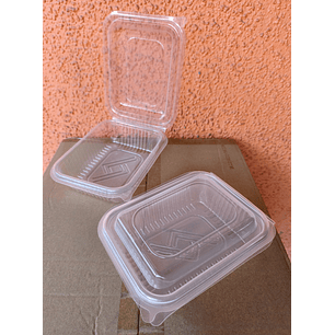 Envase Tapa Bisagra Microondable 800cc