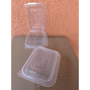 Envase Tapa Bisagra Microondable 500cc