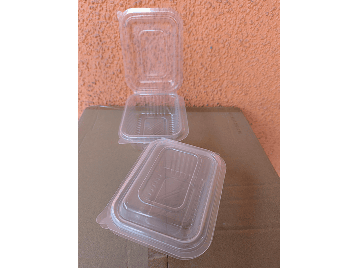 Envase Tapa Bisagra Microondable 500cc 1