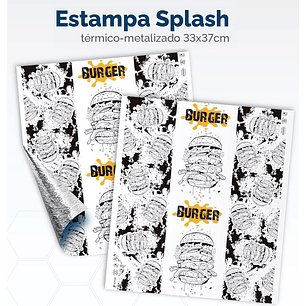 Papel Metalizado Burger - Splash x1.000 und 33x37