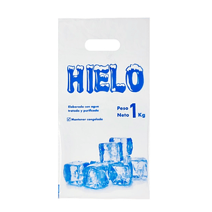 Bolsa Hielo 1 Kilo 20x40 x100 und