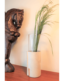 Nature - Leather and Glass Vase