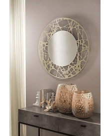 Moss - Mirror with Silkscreen Glass Frame