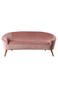 Glam - Fabric and Wood Sofa - Pink
