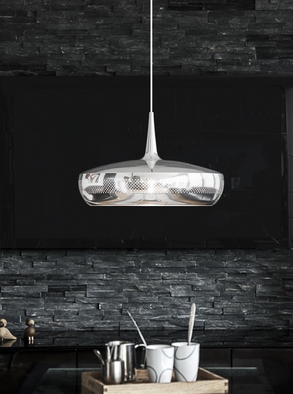 Clava Dine - Suspension Lamp in Polished Steel