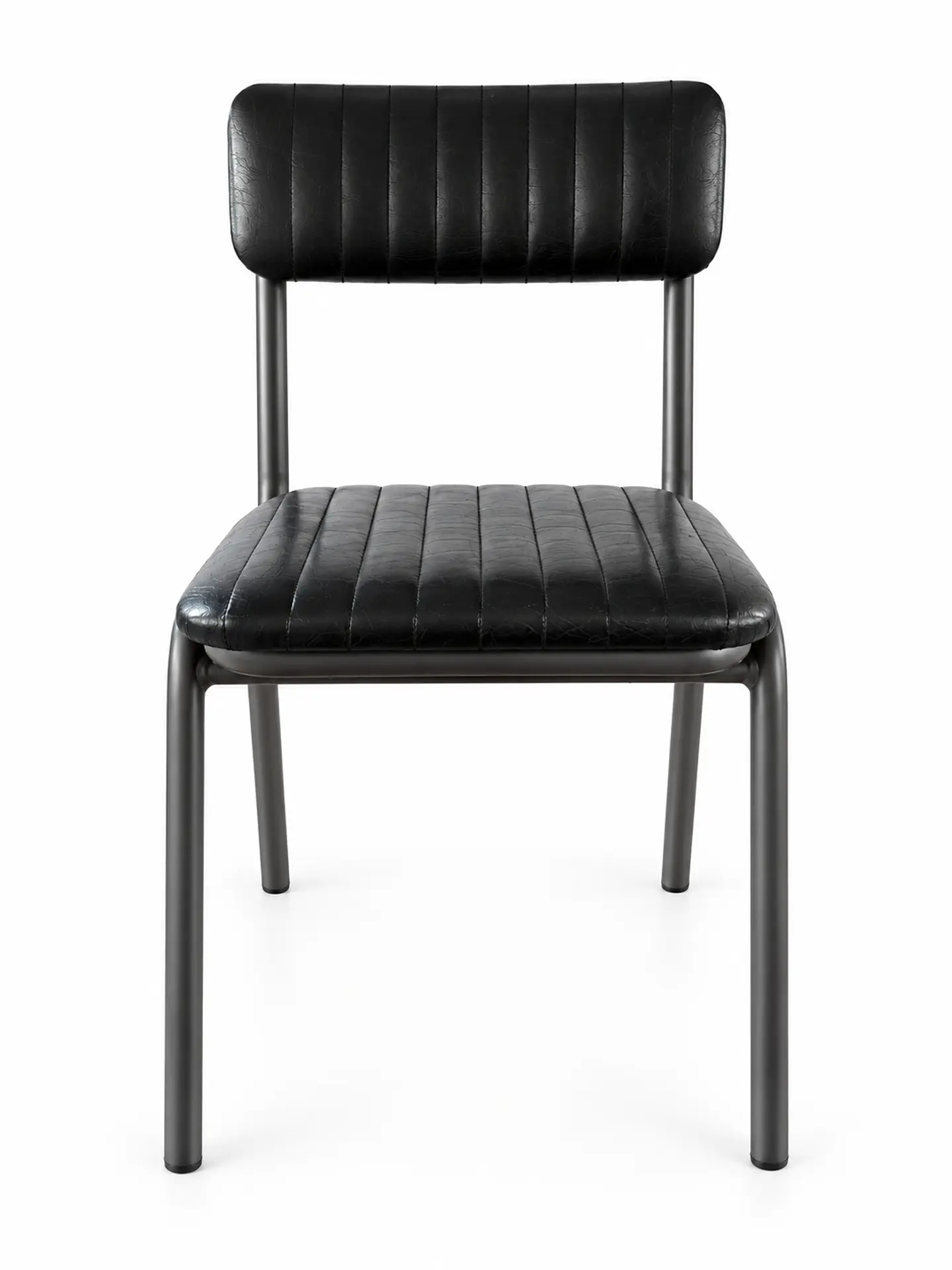 Silla Cuero Negra 1