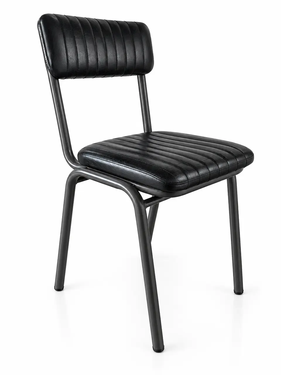 Silla Cuero Negra 2