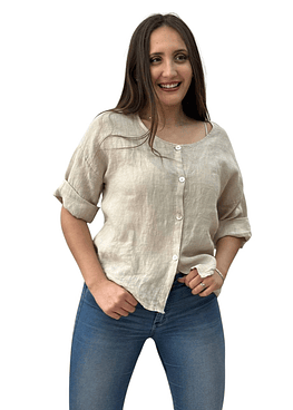 Blusa Lino - Beige