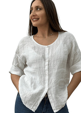 Blusa Lino - Blanco