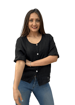 Blusa Lino - Negro