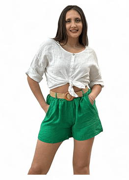 Short Lino - Verde Gucci