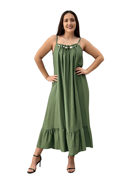 Vestido Piedras - Verde Olivo