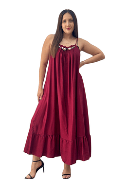 Vestido Piedras - Burdeos