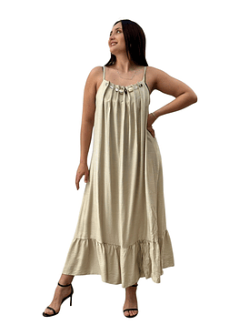 Vestido Piedras - Beige