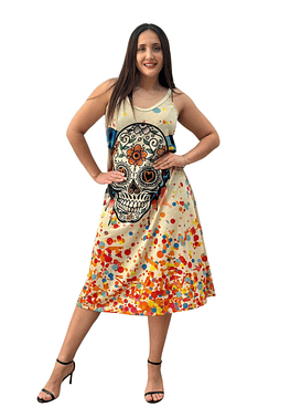 Vestido Color - Calavera
