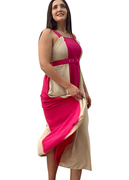 Vestido BiColor - Fucsia