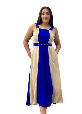 Vestido BiColor - Azulino