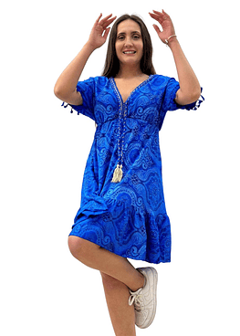 Vestido Corto - Azulino