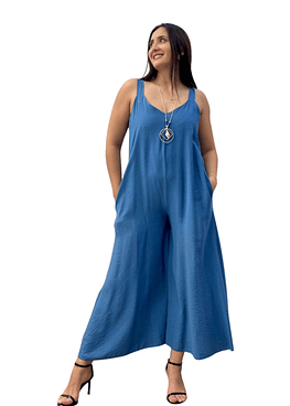 Enterito Liso con Bolsillos - Azul