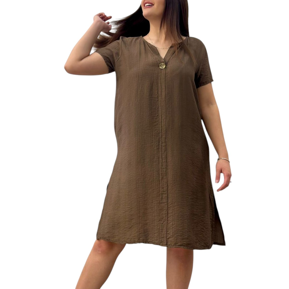 Vestido Boton con Manga