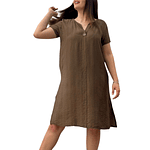 Vestido Boton con Manga